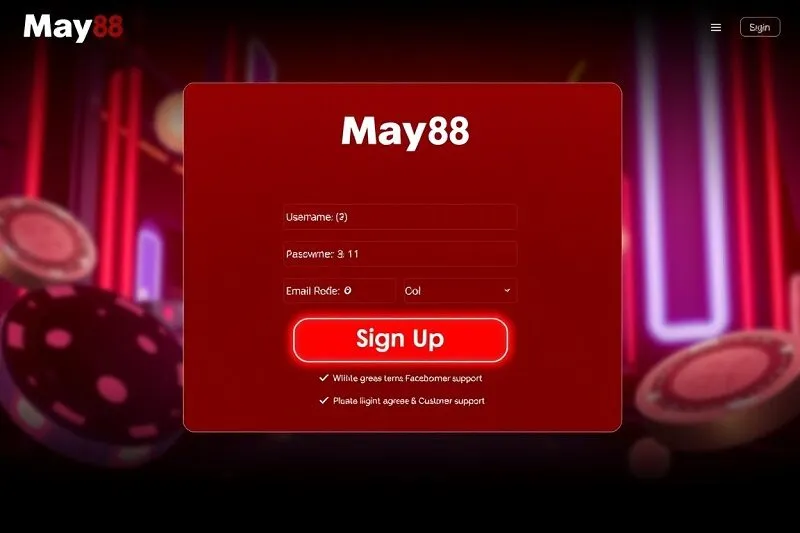Hướng dẫn đăng ký May88 nhận thưởng 188K